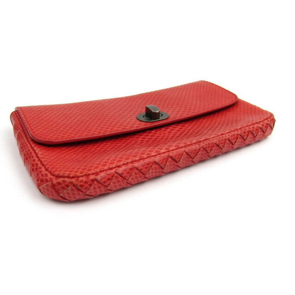 Bottega Veneta Python Pouch Red Wallet - image 4